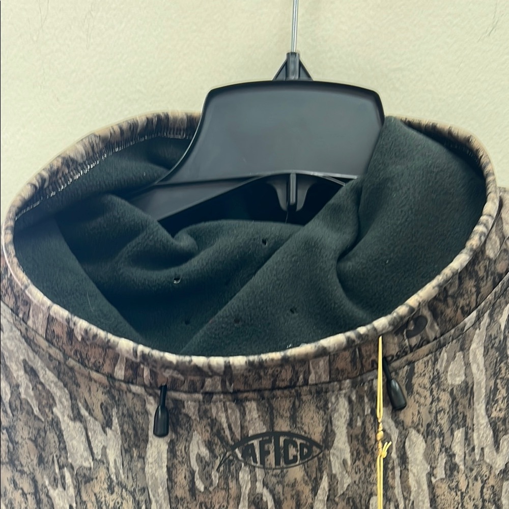Brown and Black Mock Neck Pullover with Artistic Pattern - Picture 3 of 5